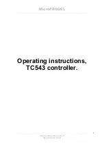 MicroPROGEL TC543 Operating Instructions Manual preview