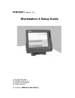 Micros Systems Workstation 4 Setup Manual preview