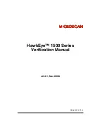 Preview for 1 page of Microscan HawkEye 1500 Series Verification Manual