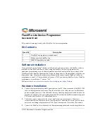 Preview for 1 page of Microsemi FlashPro Lite Quick Start Card