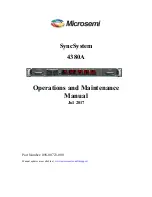 Microsemi SyncSystem 4380A Operation And Maintenance Manual preview