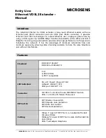 Preview for 1 page of Microsens Entry Line Ethernet VDSL2 Extender Manual