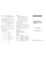 Preview for 2 page of Microsens MS400240 User Manual