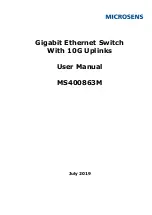 Preview for 1 page of Microsens MS400863M User Manual