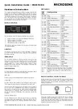 Предварительный просмотр 1 страницы Microsens MS657023X Quick Installation Manual