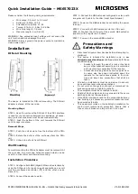 Предварительный просмотр 2 страницы Microsens MS657023X Quick Installation Manual