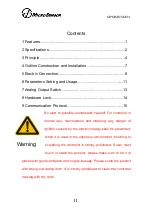 Preview for 2 page of Microsensor MDM4881 Operation Manual