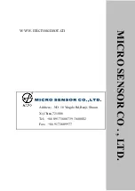 Preview for 20 page of Microsensor MDM4881 Operation Manual