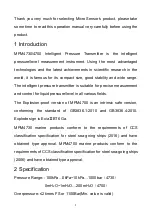 Preview for 3 page of Microsensor MPM4700 Operation Manual