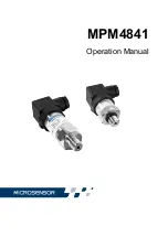 Preview for 1 page of Microsensor MPM4841 Operation Manual