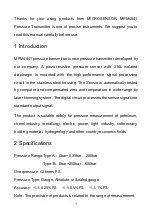 Preview for 3 page of Microsensor MPM4841 Operation Manual