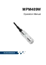 Предварительный просмотр 1 страницы Microsensor MPM489W Operation Manual