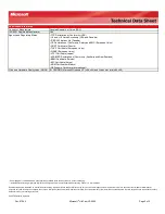 Preview for 2 page of Microsoft 68C-00001 Technical Data Sheet