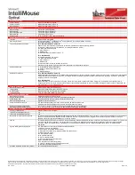 Preview for 1 page of Microsoft D58-00015 - IntelliMouse Optical USB&PS2 Mouse Product Dimensions