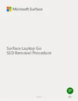 Preview for 1 page of Microsoft Surface Laptop Go Removal Procedure