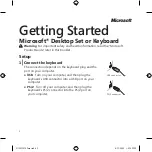 Предварительный просмотр 2 страницы Microsoft Wired Keyboard 600 Getting Started