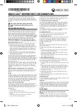 Microsoft Xbox 360 E Important Information Manual preview
