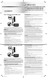 Microsoft Xbox 360 HIGH SPEED HDMI Cable Manual предпросмотр