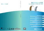 Microson M-34 digital BTE User Manual preview