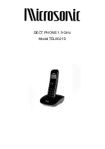 Предварительный просмотр 18 страницы Microsonic TEL8021S Manual