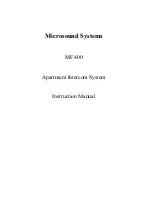 Microsound MF 400 Instruction Manual preview