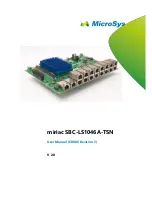 Preview for 1 page of MicroSys Electronics miriac SBC-LS1046A-TSN User Manual