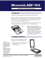 Preview for 1 page of Microtek ADF-700 User Manual