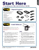 Предварительный просмотр 1 страницы Microtek ArtixScan 3200XL Start Here Manual