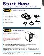 Microtek ArtixScan DI 2015c Start Here Manual preview