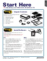 Microtek ArtixScan F2 Start Here Manual preview
