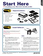 Microtek ArtixScan M2 Start Here Manual preview
