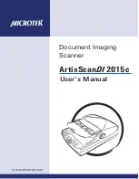 Microtek ArtixScanDI 2015c User Manual preview