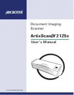 Предварительный просмотр 1 страницы Microtek ArtixScanDI 2125c User Manual