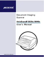 Microtek ArtixScanDI 3020c User Manual preview