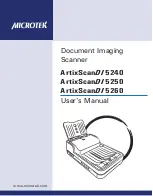 Microtek ArtixScanDI 5240 User Manual preview