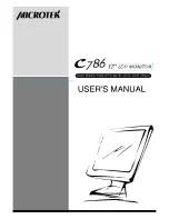 Preview for 1 page of Microtek C786 User Manual