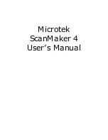 Preview for 1 page of Microtek ScanMaker 4 User Manual