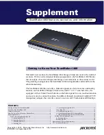 Preview for 1 page of Microtek ScanMaker i460 Supplement Manual