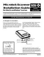 Preview for 1 page of Microtek ScanMaker series Installation Manual