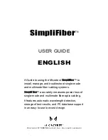 Предварительный просмотр 1 страницы Microtest SimpliFiber 1310 Source User Manual