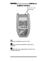 Предварительный просмотр 10 страницы Microtest SimpliFiber 1310 Source User Manual