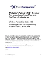 Preview for 1 page of MicroTransponder 2100 Manual