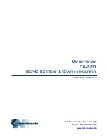 MICROTRONIX DX-2200 User Manual preview