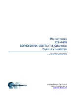 MICROTRONIX DX-4400 Series User Manual предпросмотр