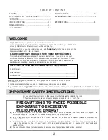 Preview for 2 page of Microvent Microwave Oven Use & Care Manual