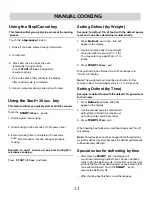 Preview for 13 page of Microvent Microwave Oven Use & Care Manual