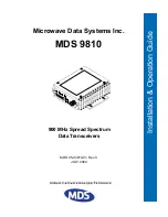 Предварительный просмотр 1 страницы Microwave Data Systems MDS 9810 Installation And Operation Manual