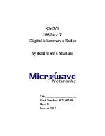 Microwave networks CM7 User Manual preview