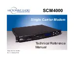 Microwave Radio Communications SCM4000 Technical Reference Manual preview