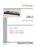 Предварительный просмотр 1 страницы Microwave Radio DS-2 Operator'S Manual